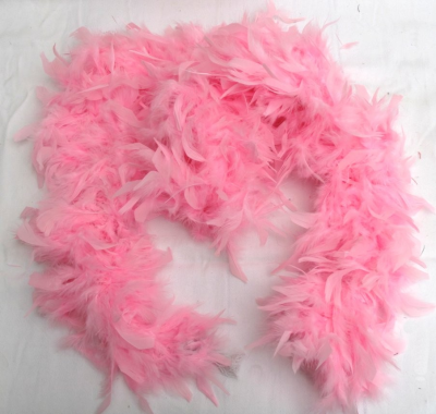 Boa plume rose fluo