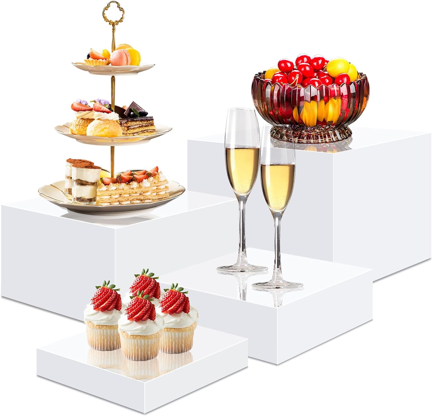 Lot de 4 Présentoirs Buffet