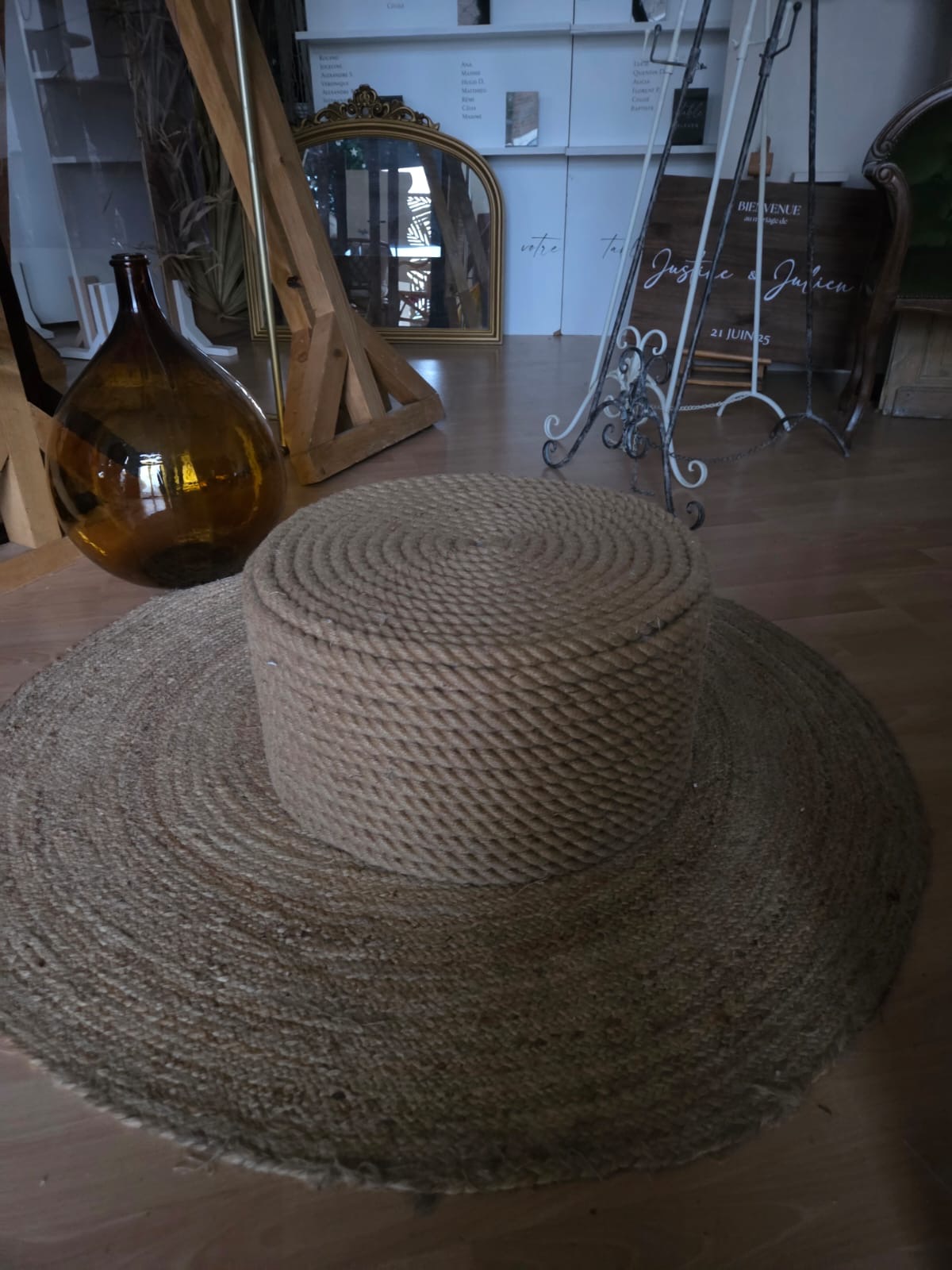 Pouf en cordage xxl