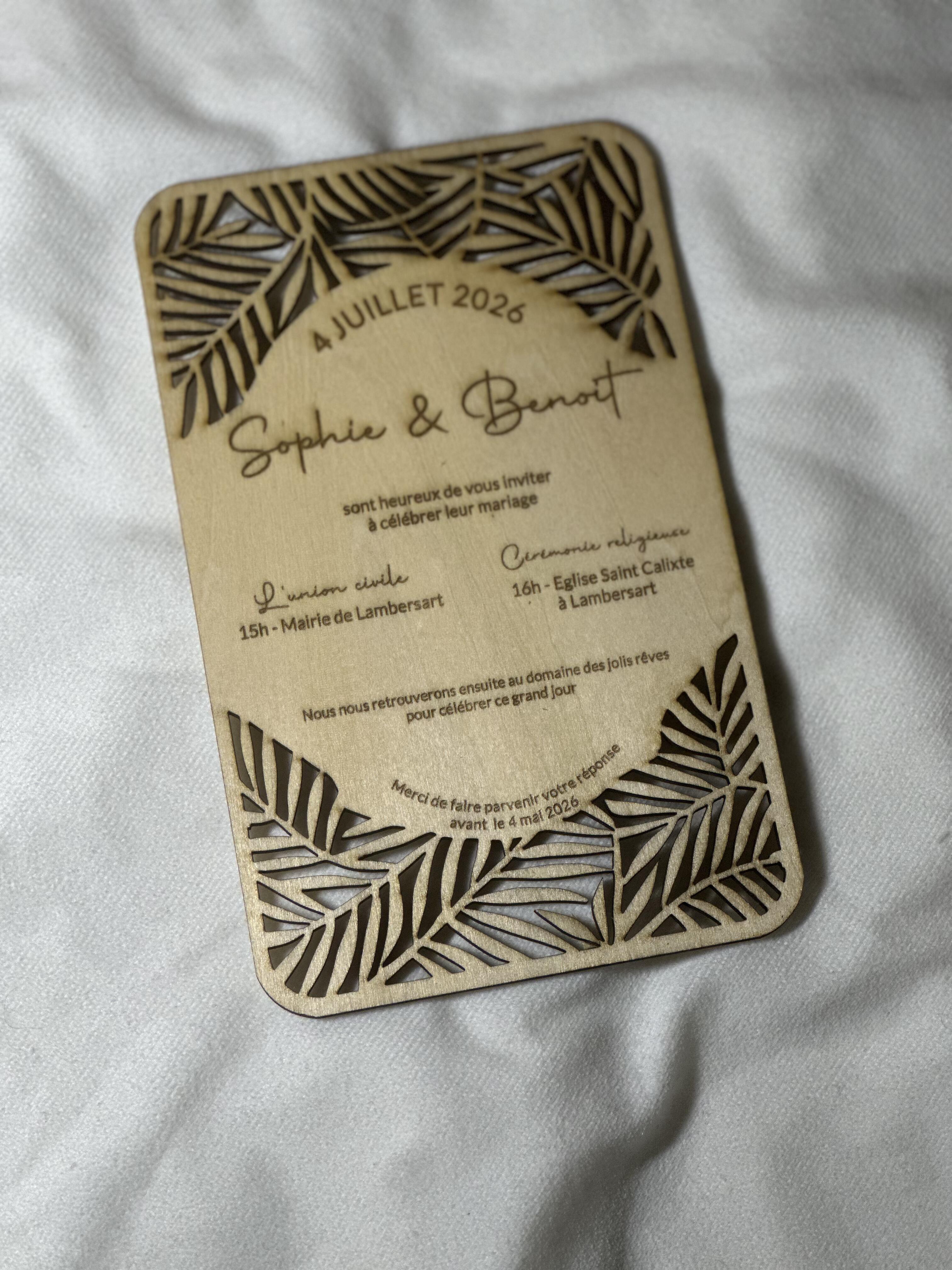 faire part en bois