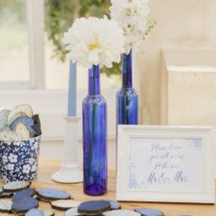 vase bleu