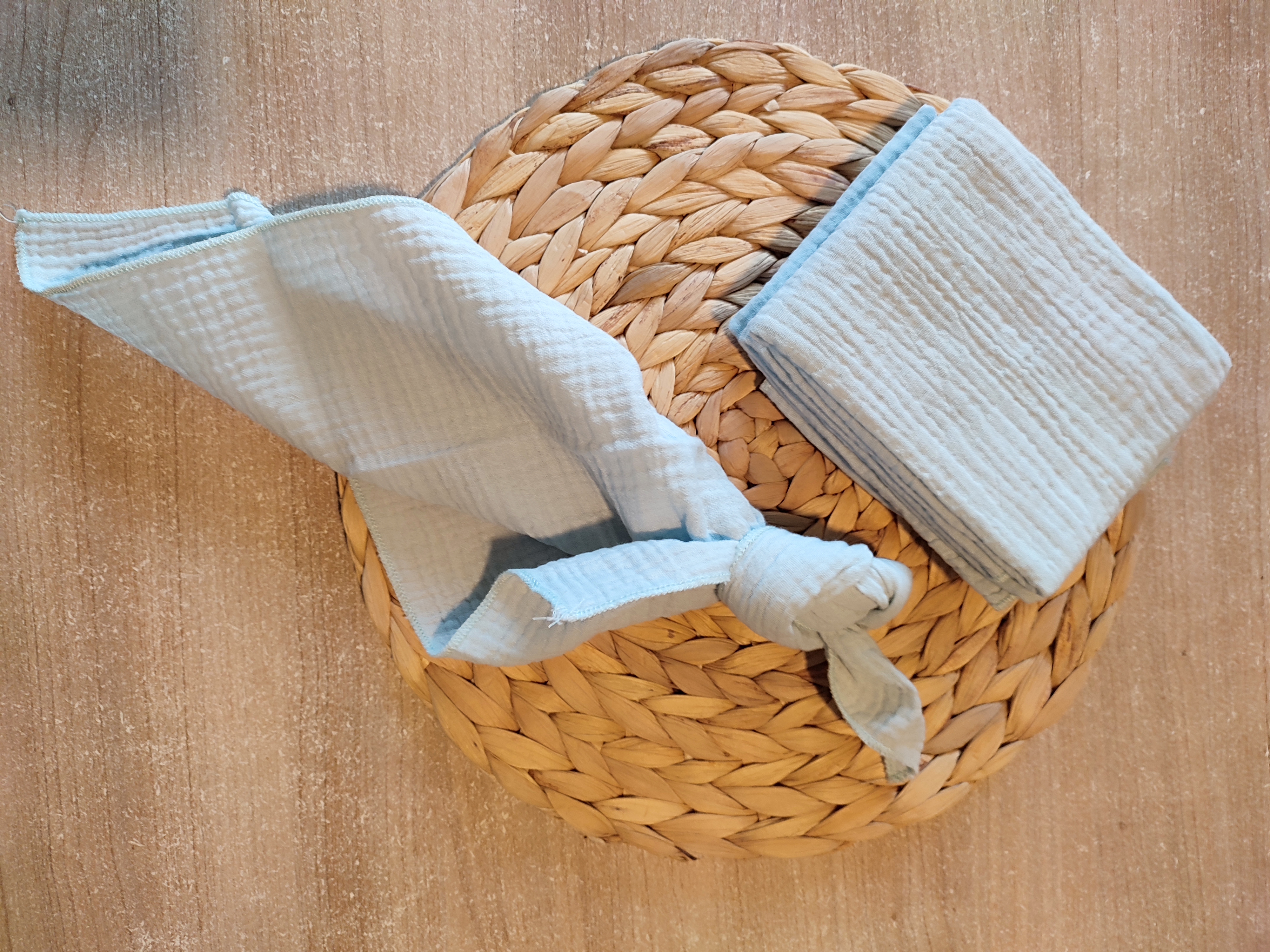 Serviette bleue
