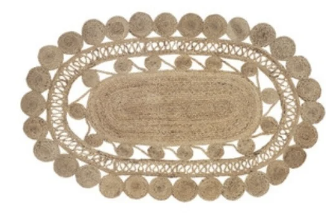 Tapis en jute ovale