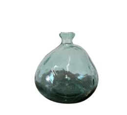 Dame Jeanne petite bleu verte 18cm