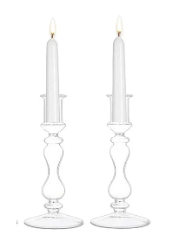 Bougeoirs en verre