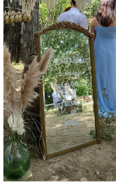 Miroir doré grand