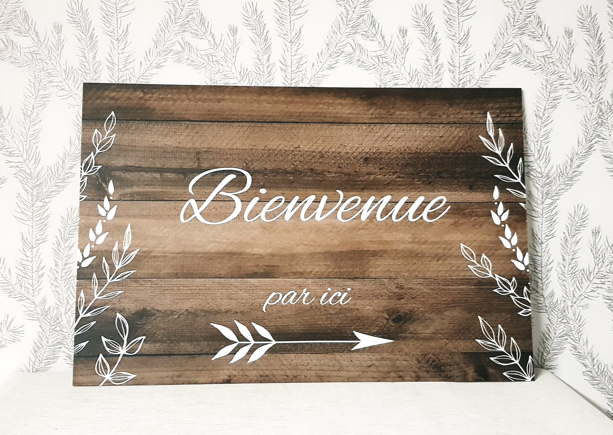 Panneau Bienvenue en plexi