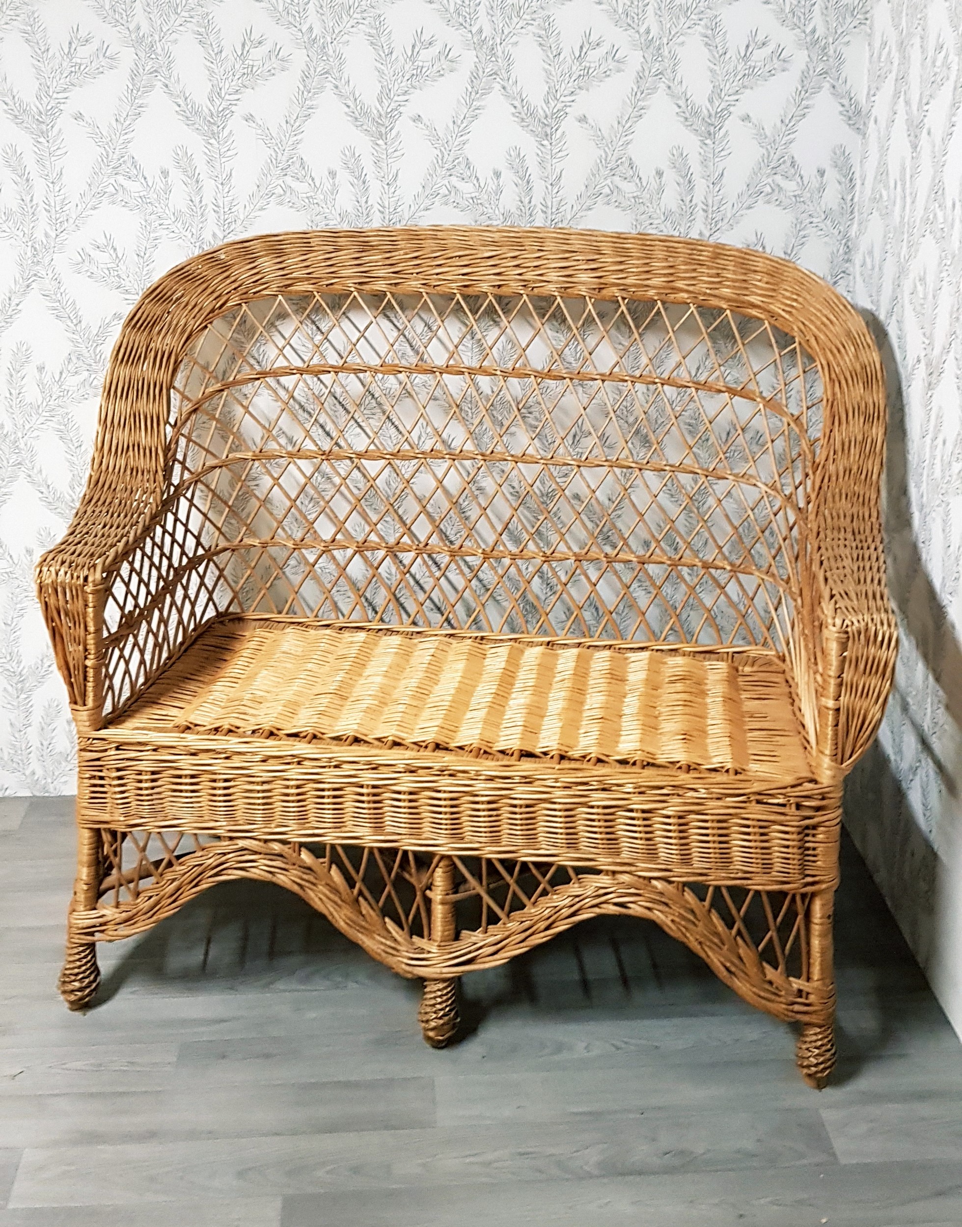 Banquette rotin