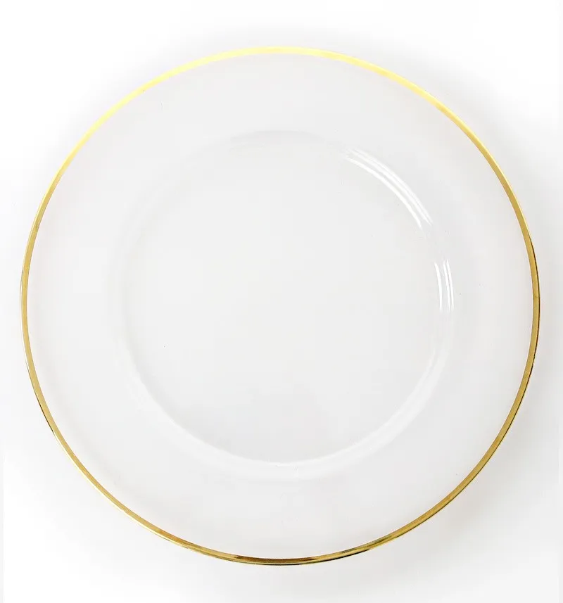 Assiette transparente – Filet or Ø33cm