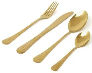Kit de 3 couverts OR (fouchette couteau et petite cuillère)