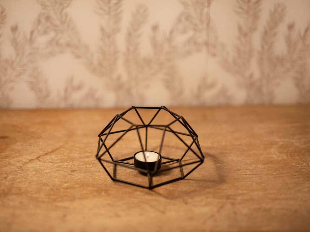 Photophore noir metalique