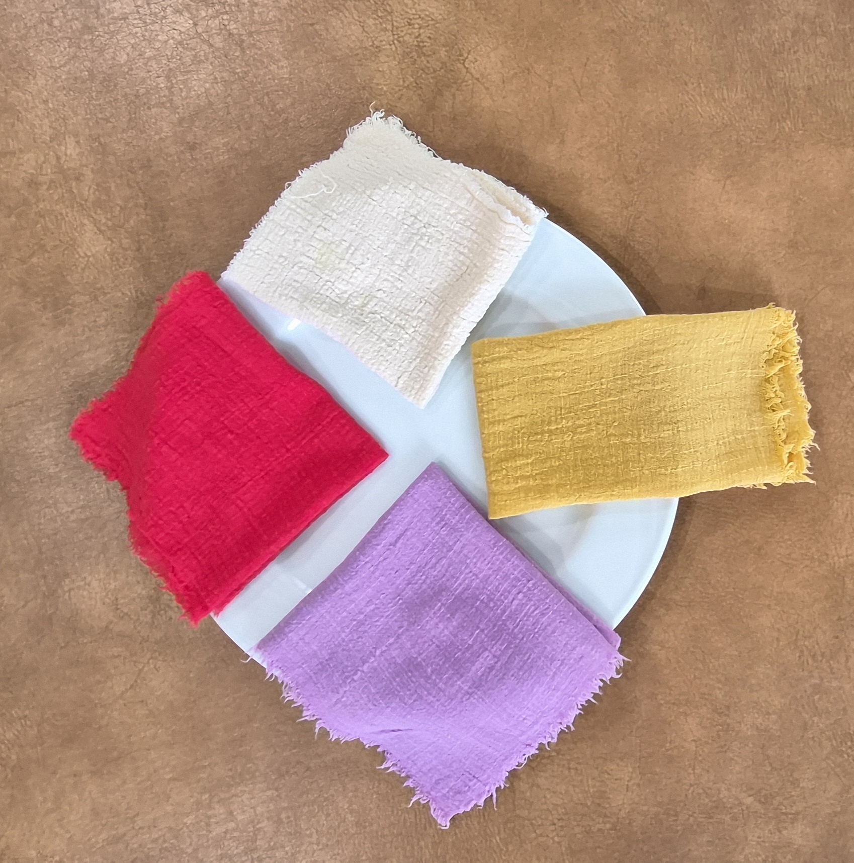 Serviette colorée
