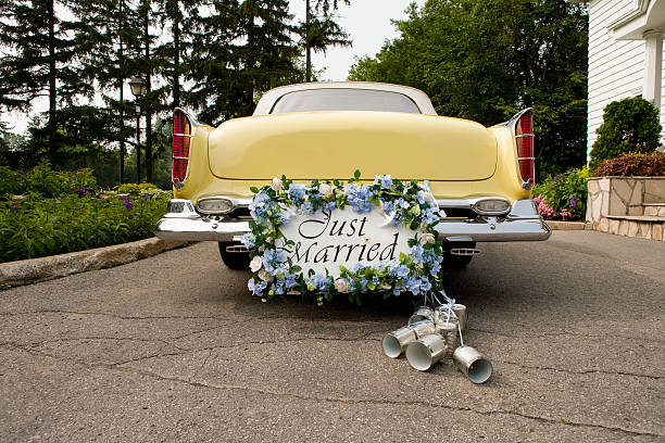 Pancarte just Married blanc