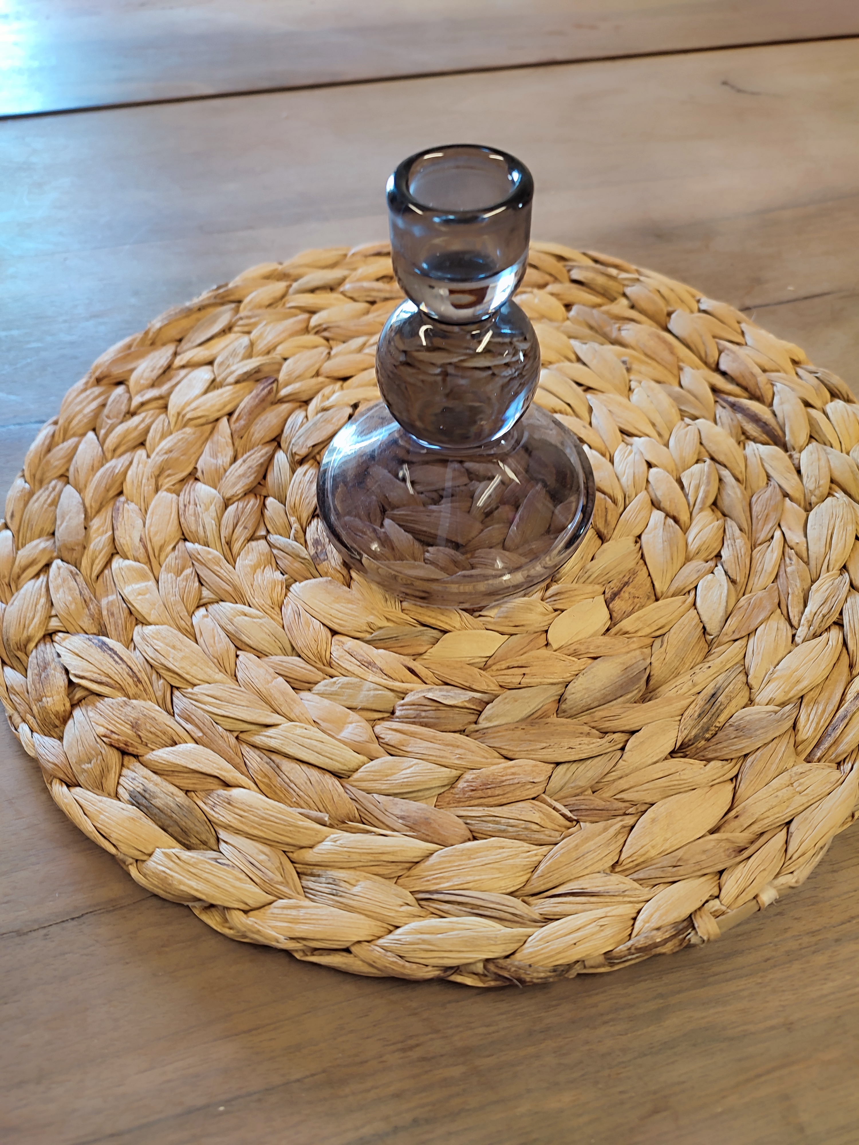 Chandelier en verre gris