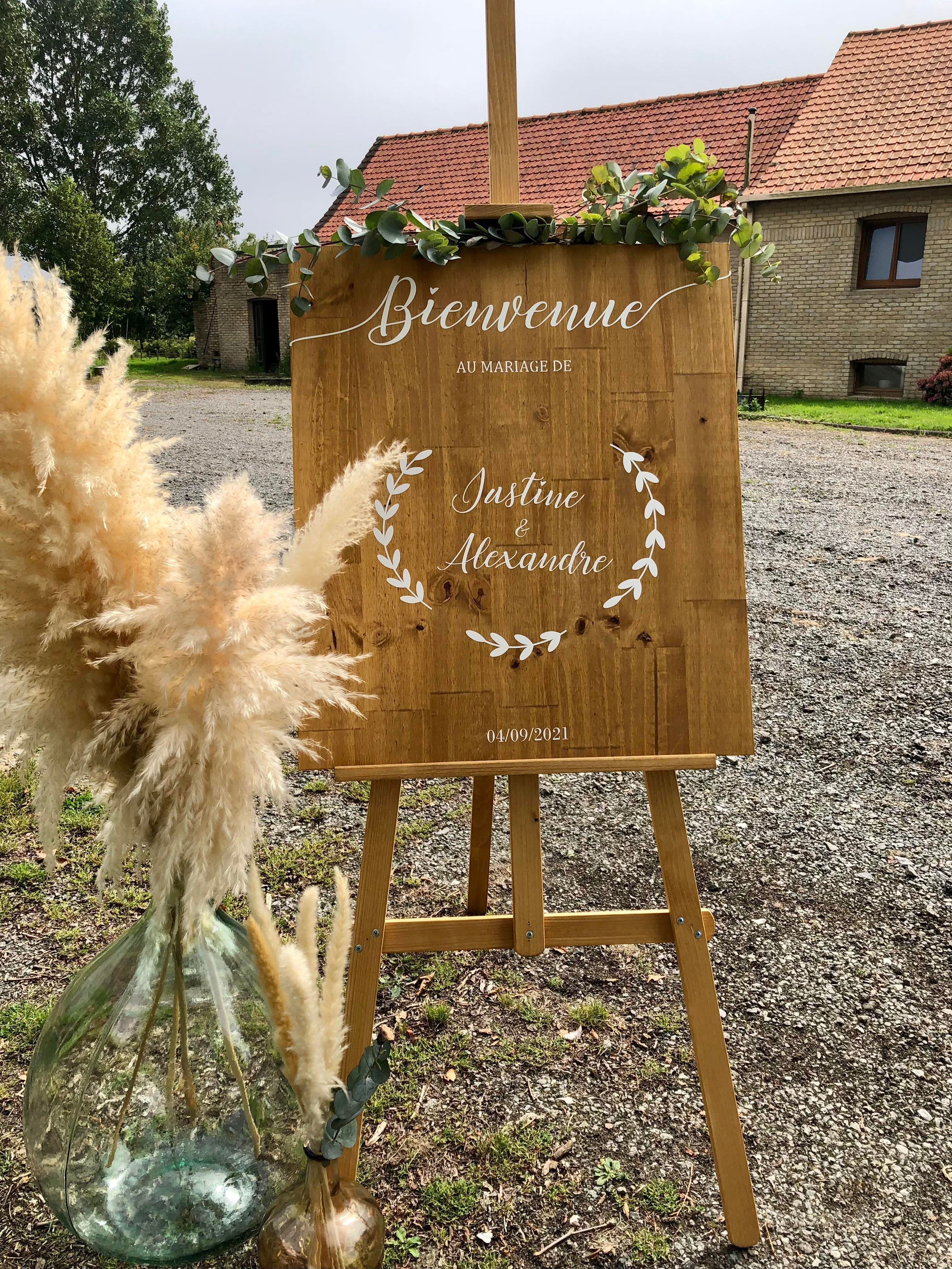 Panneau de bienvenue en bois(location)