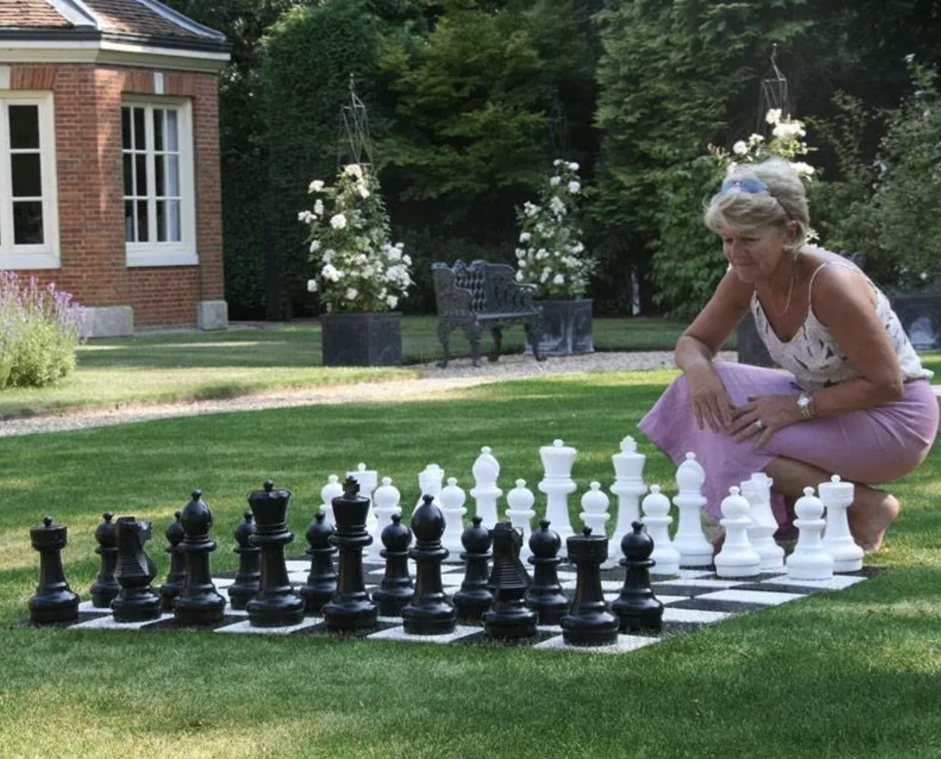 Jeu échecs géant