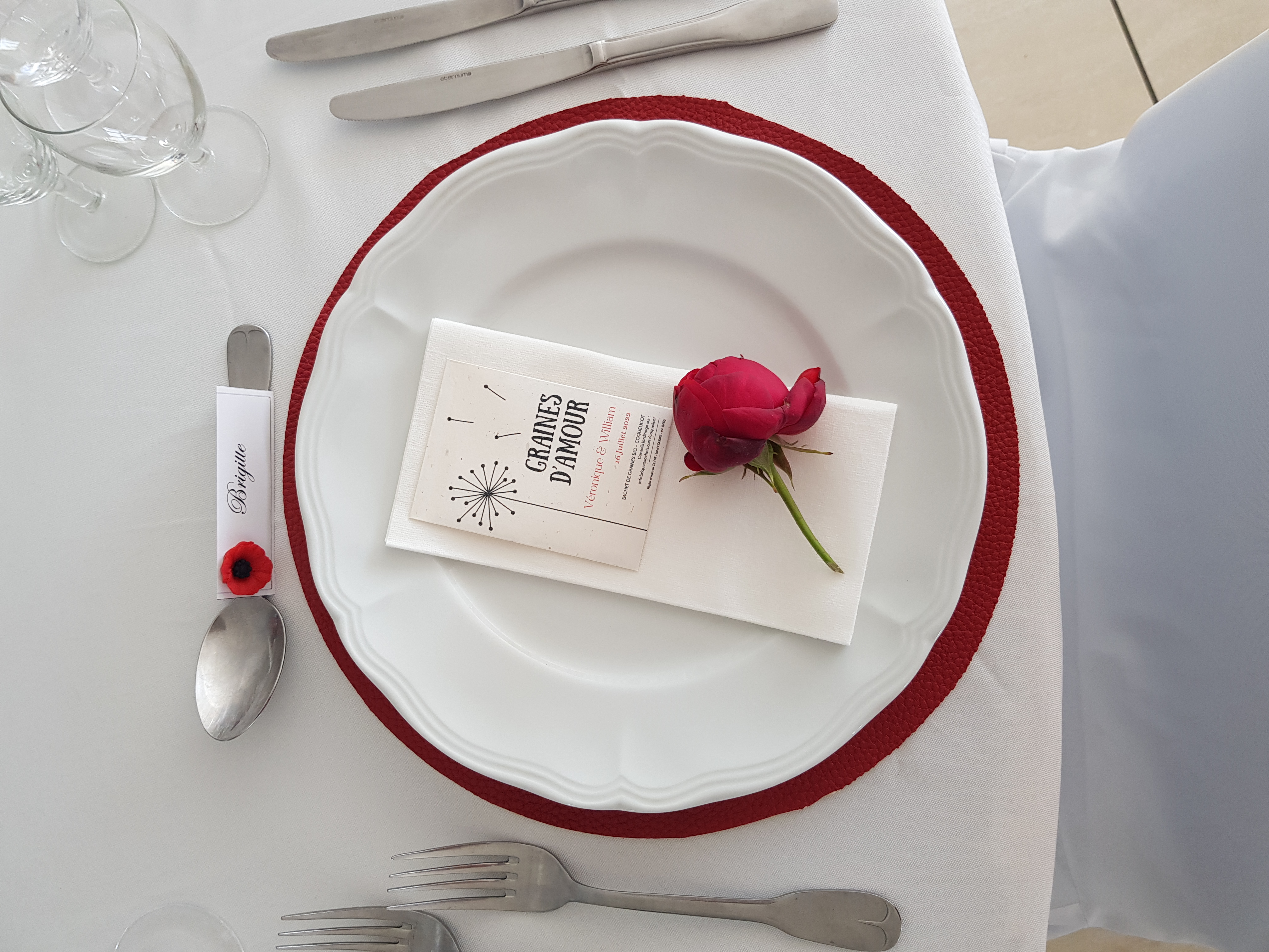 Set de Table cuir rouge