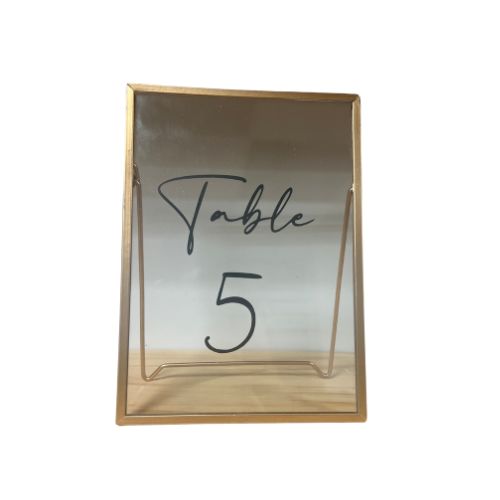 cadre doré - N° de table