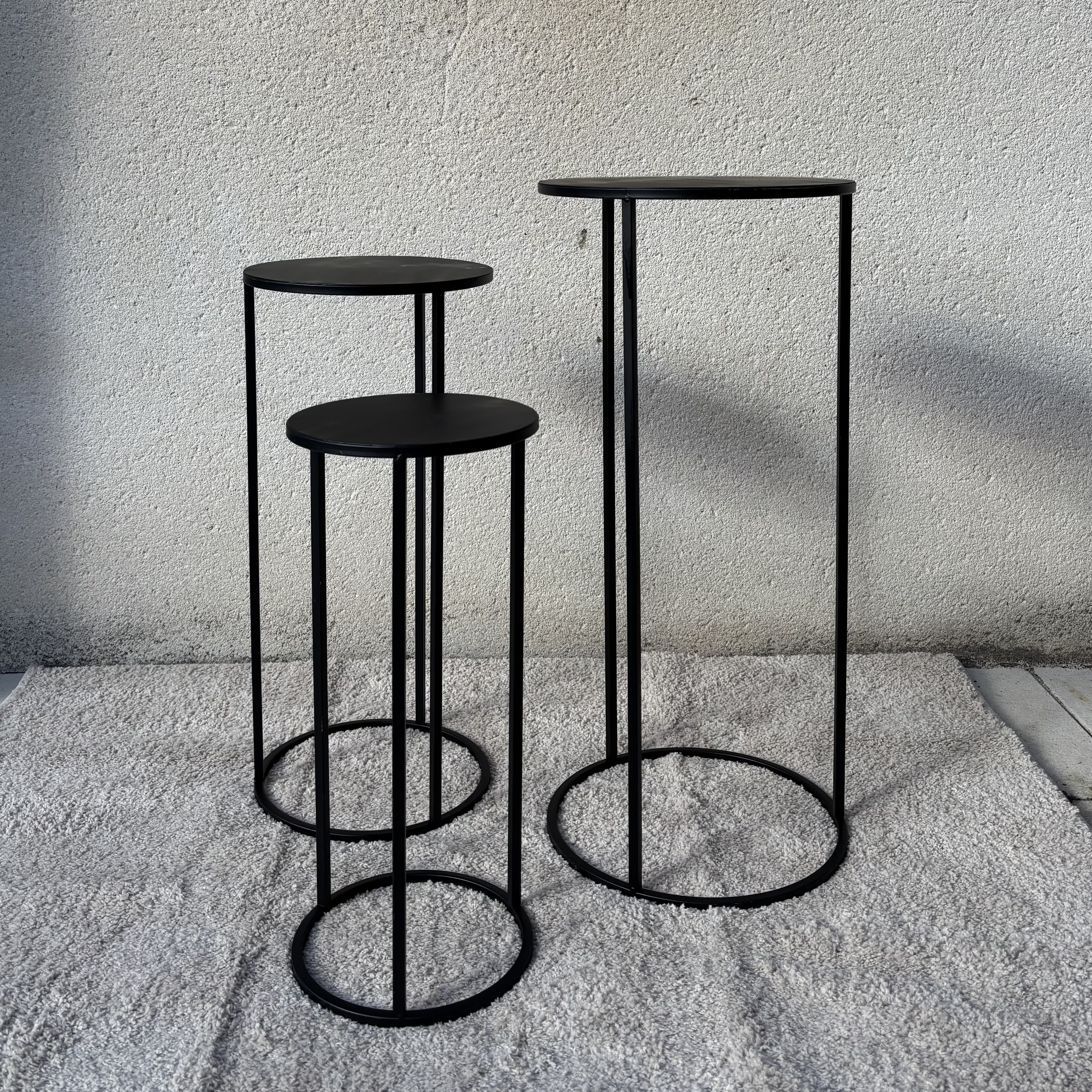 Lot de 3 sellettes rondes