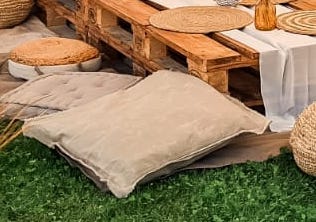 Coussin XXL taupe