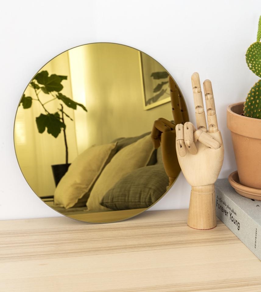 Miroir rond 30cm Gold