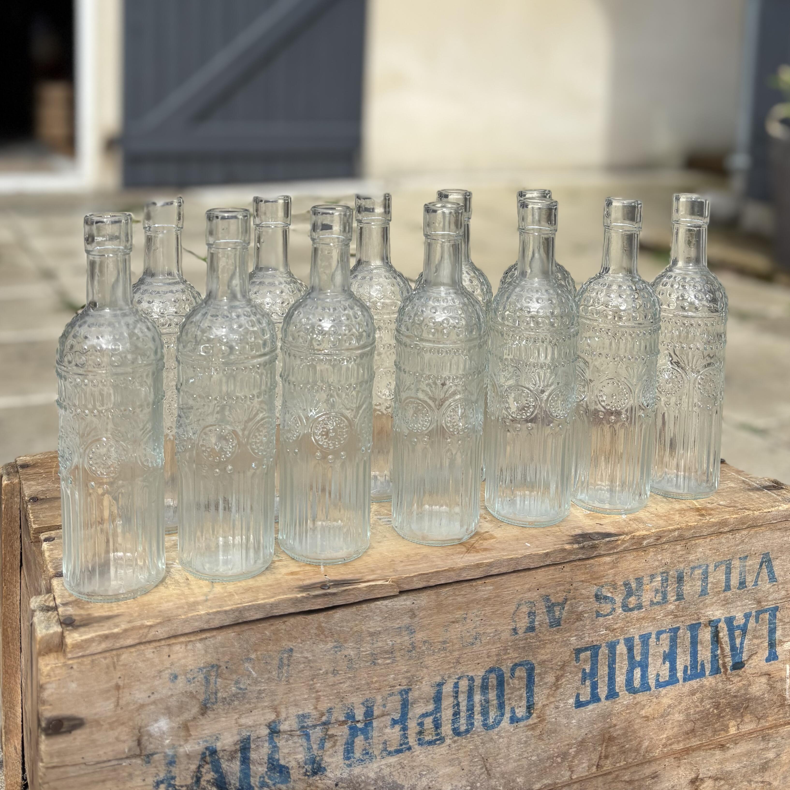 Soliflore bouteille à motifs