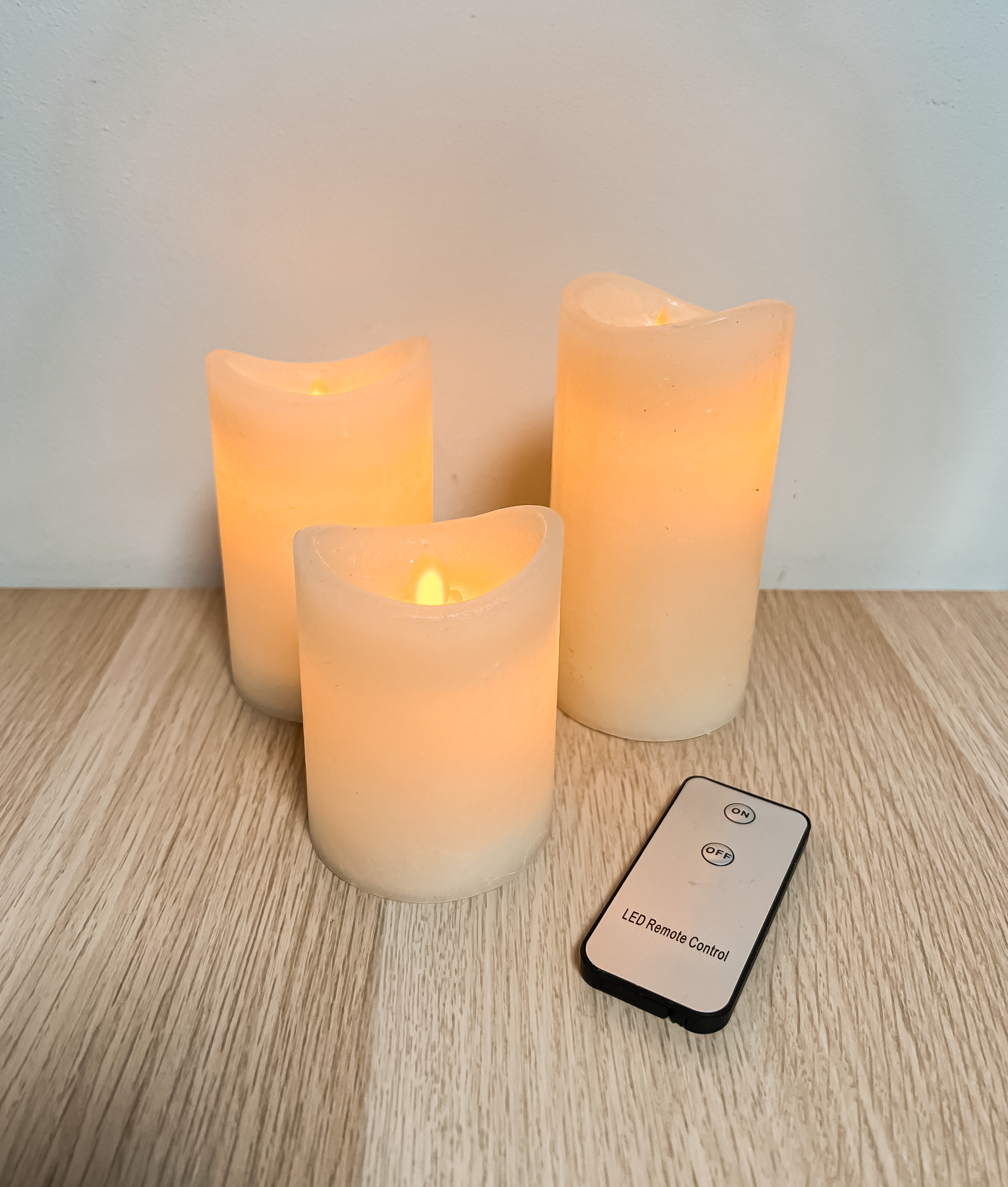 Trio bougies led - 3 tailles