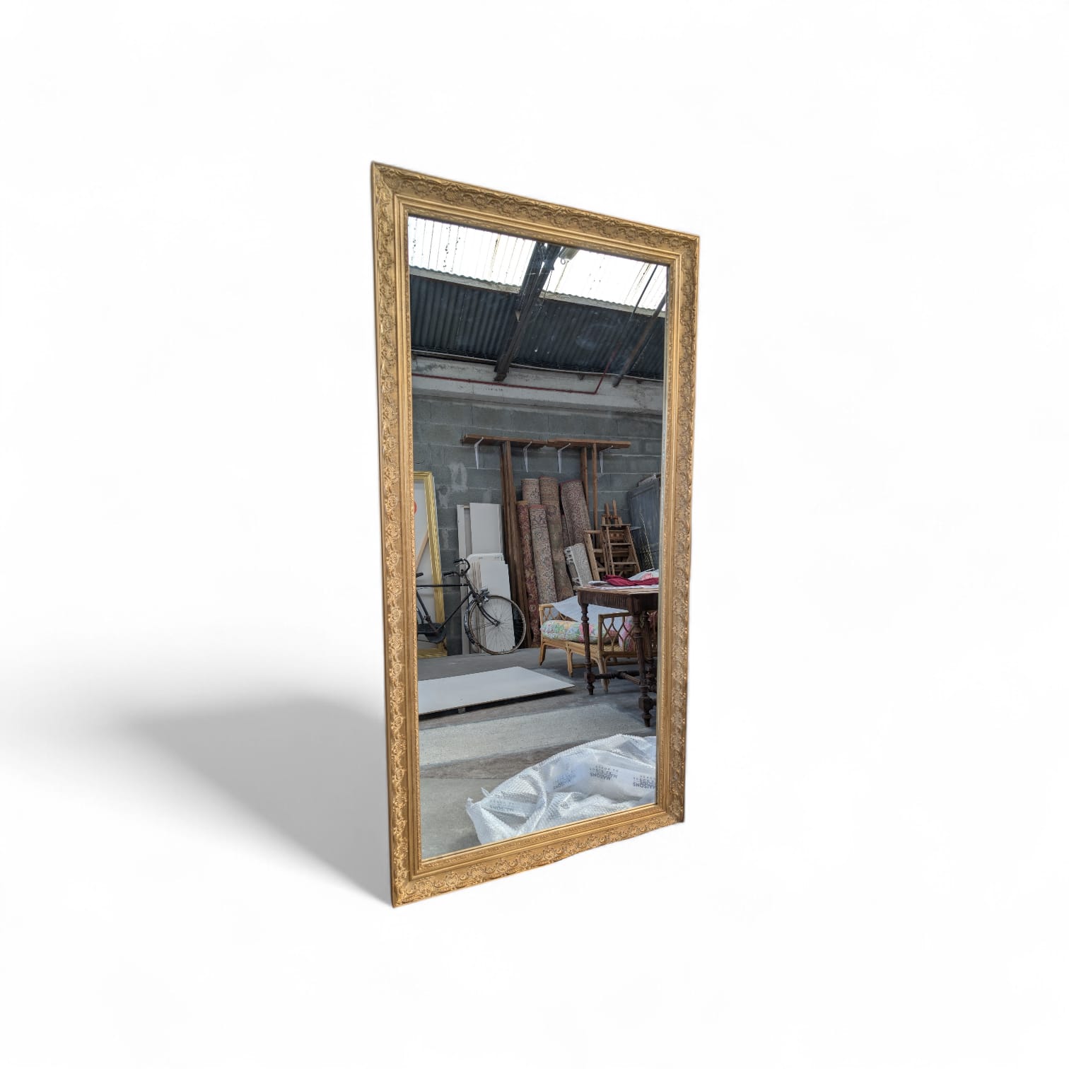 Grand miroir doré