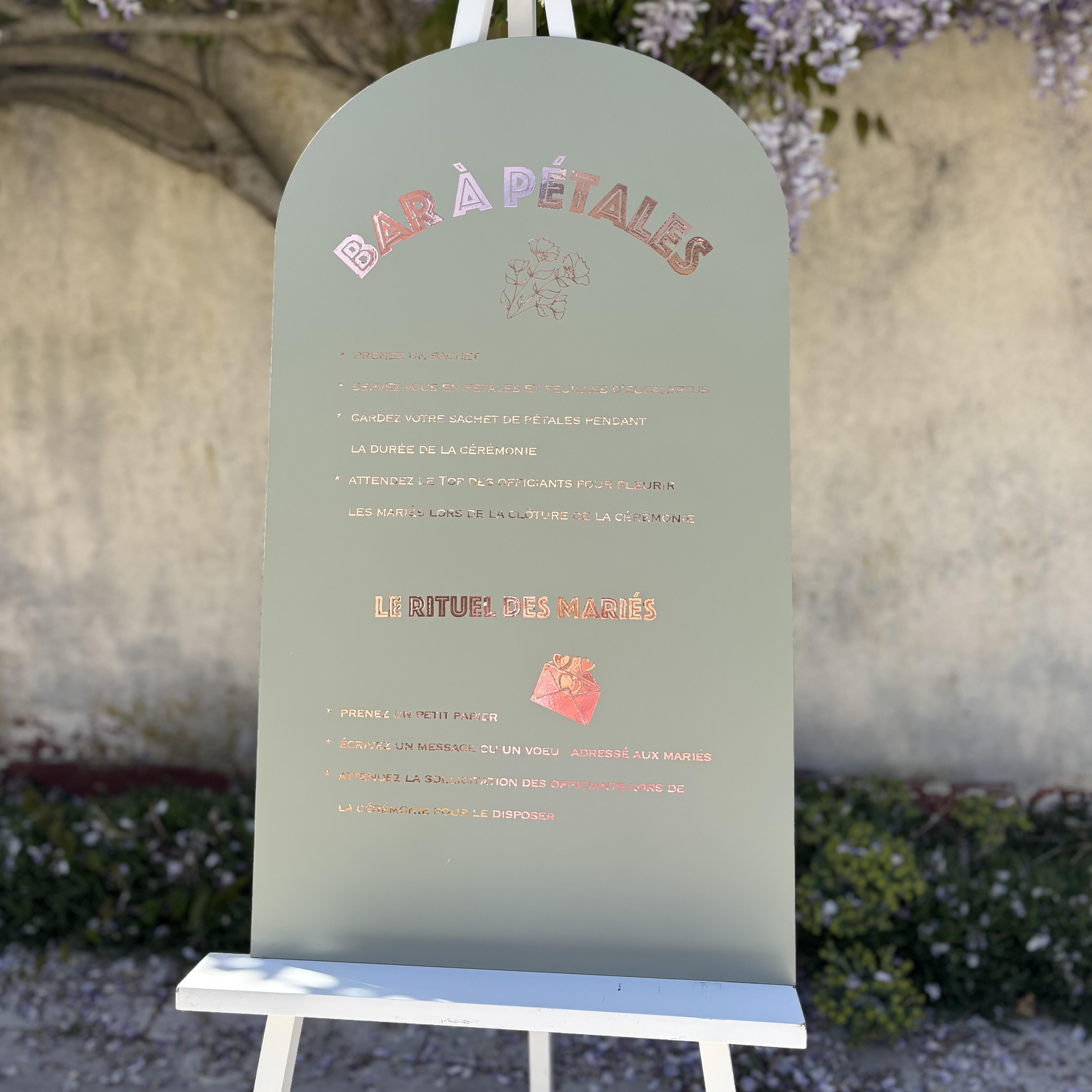 Panneau bar à petale en plexi