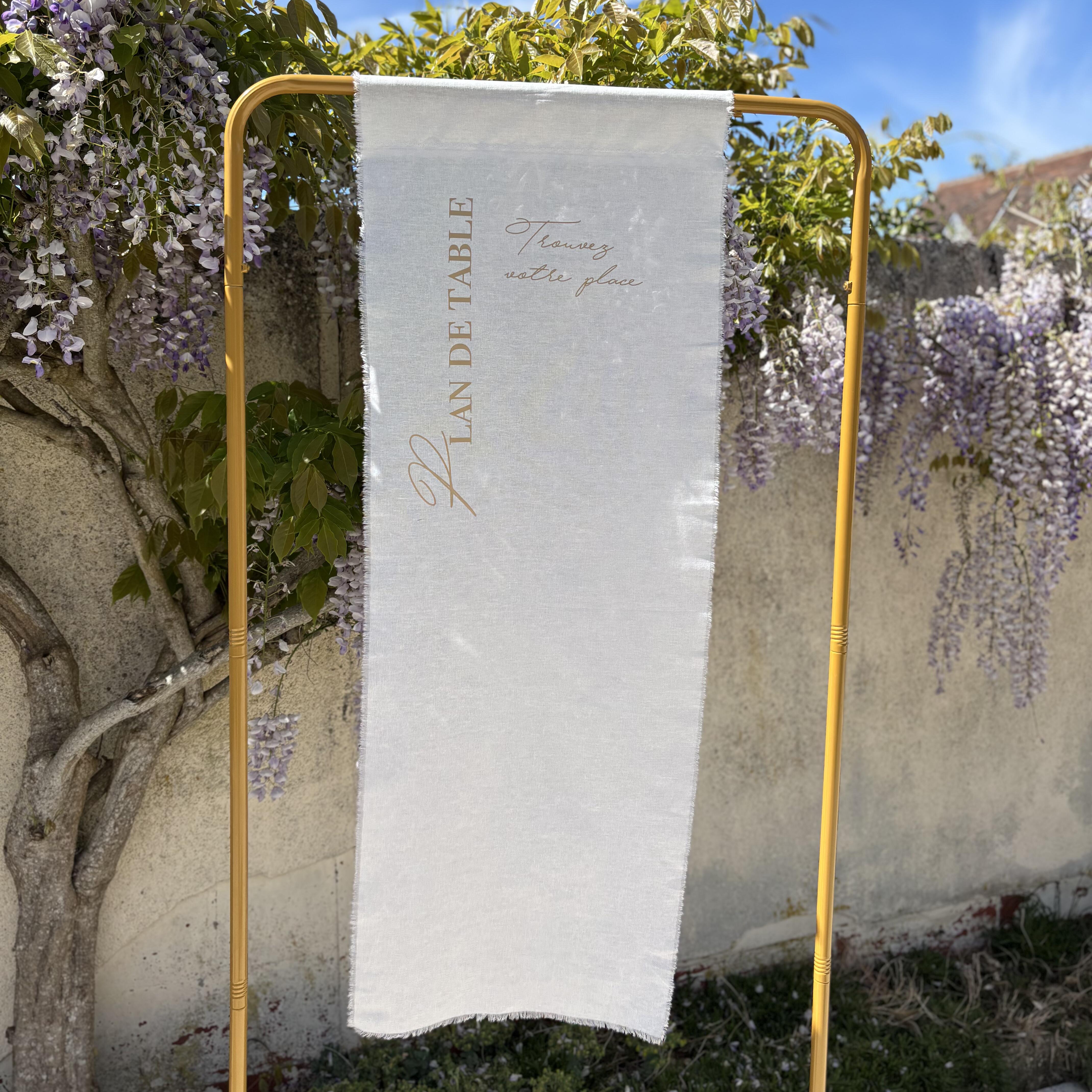 Panneau plan de table en tissu