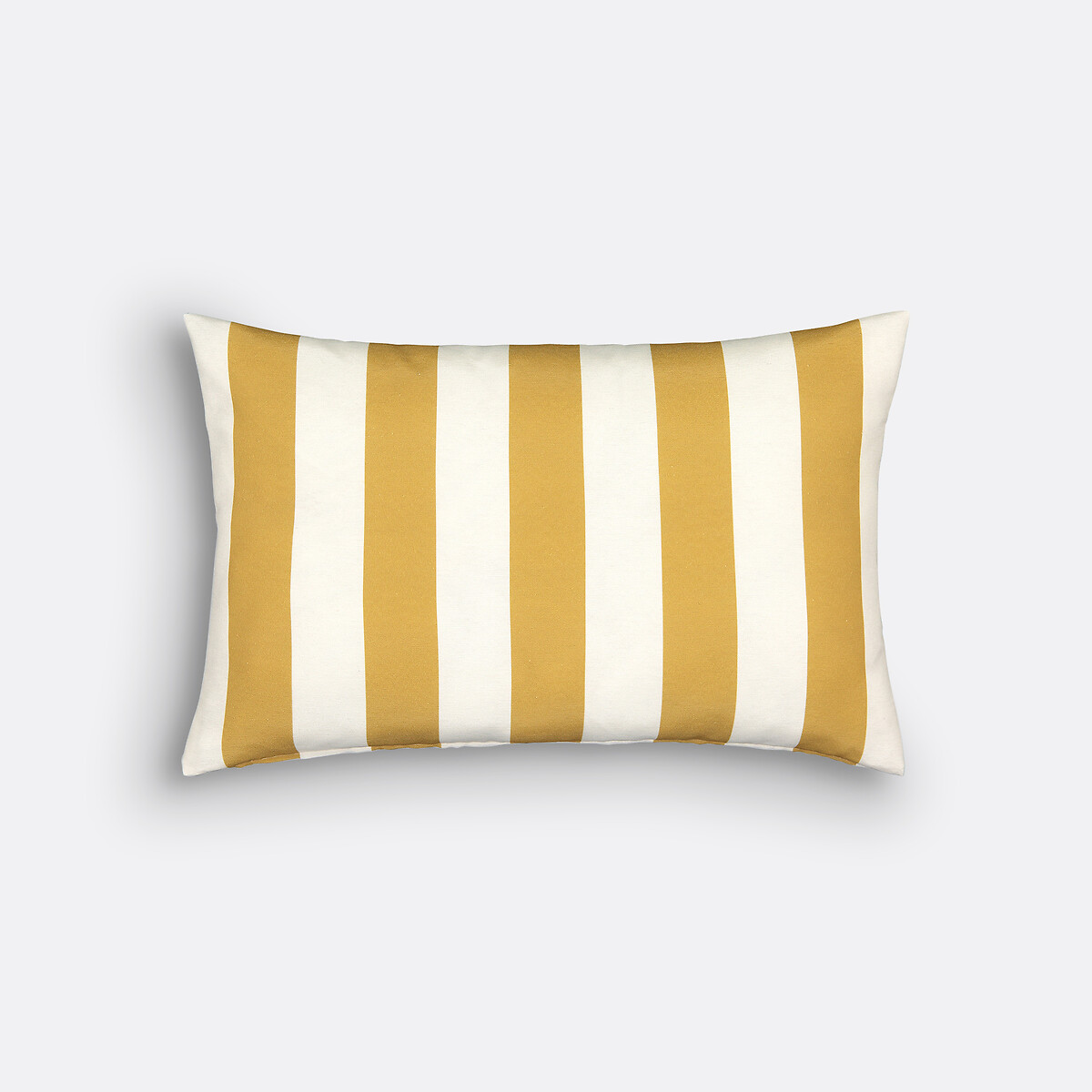 Coussin rayé jaune crème