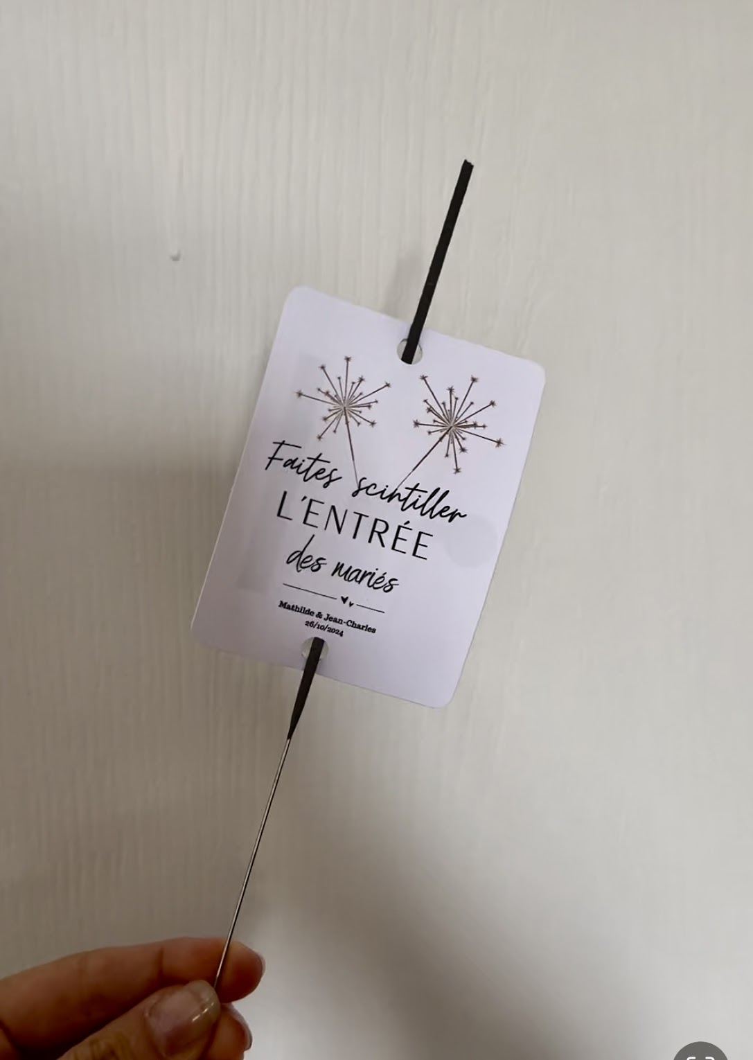 Cierge magique + Etiquette