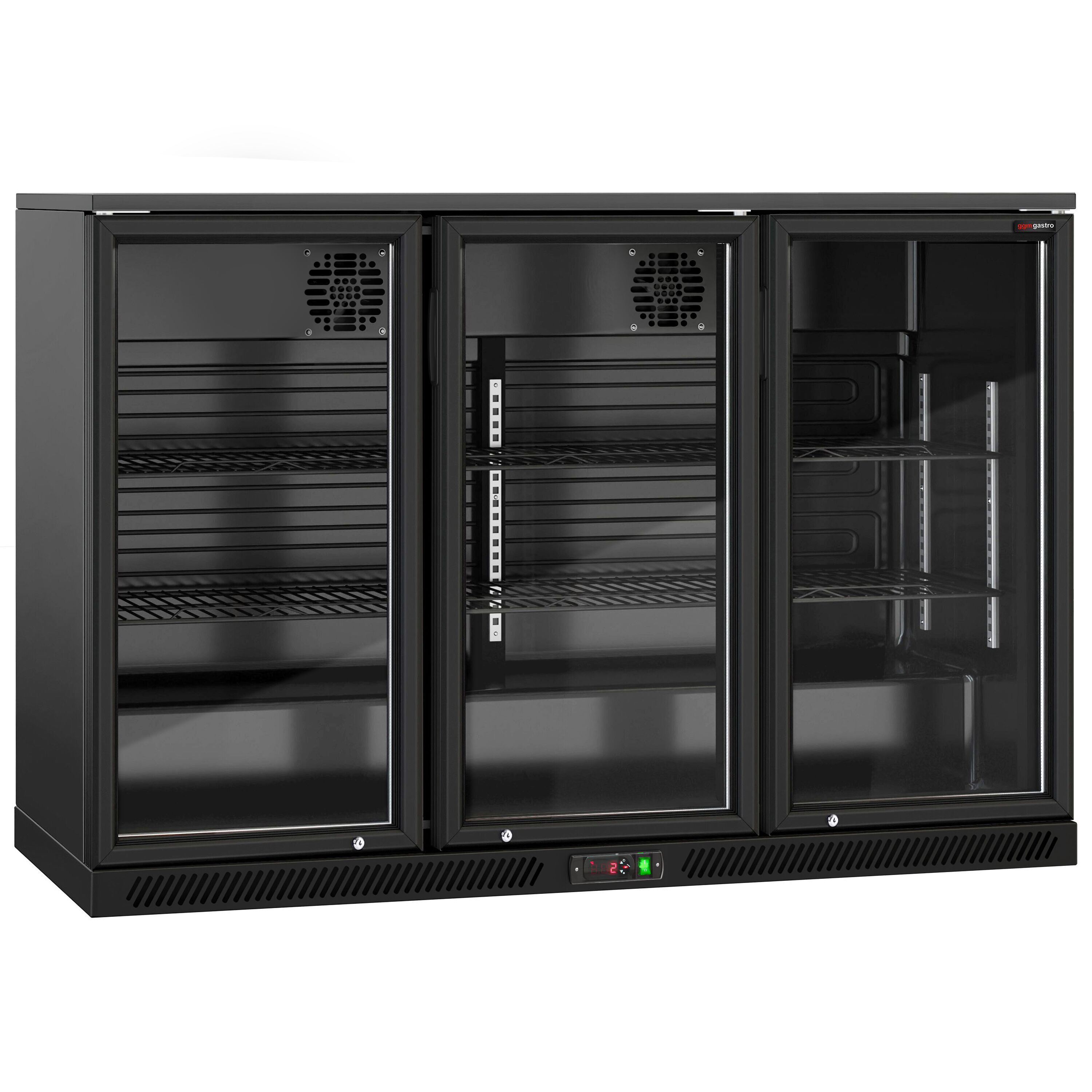 Vitrines avec 3 portes vitrées battantes