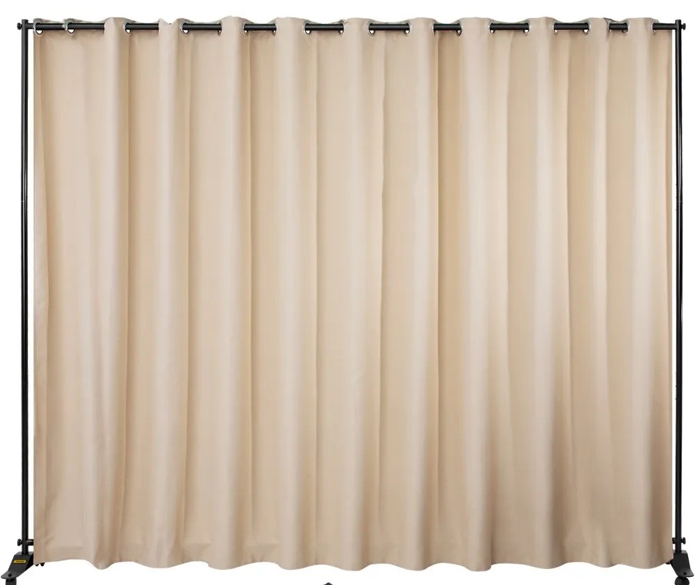 Rideau de séparation 3x2,6 m, 4 roulettes