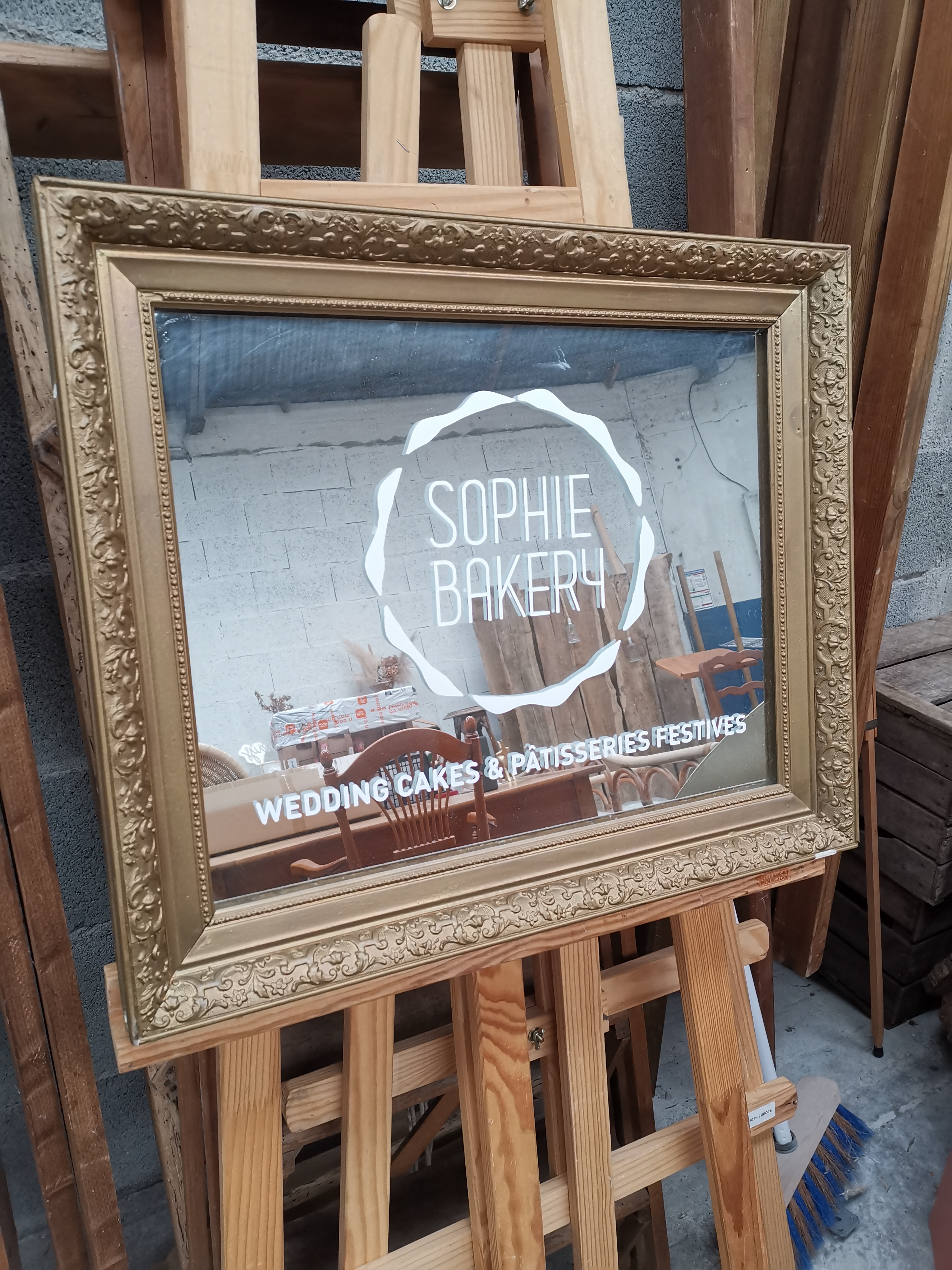 Petit miroir doré