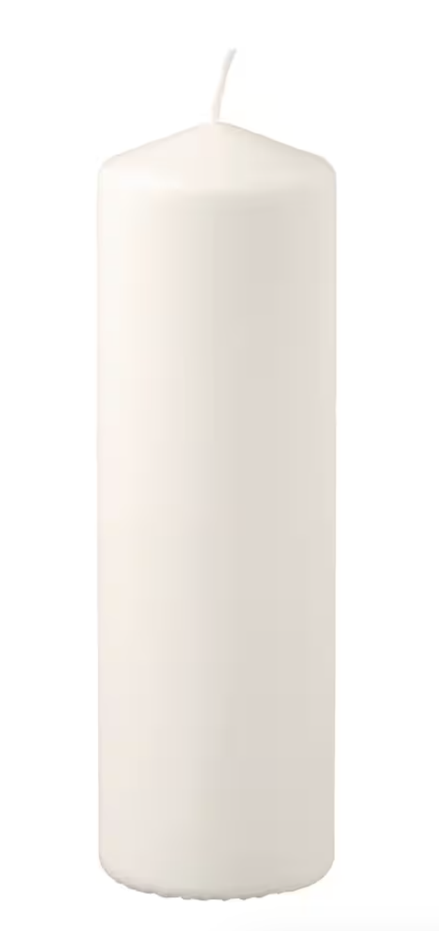 Bougie cylindrique grande blanche