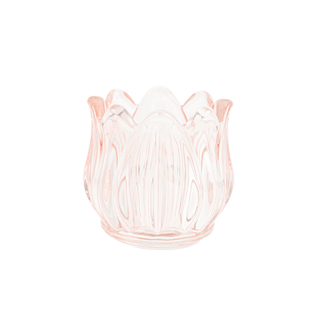 Bougeoir fleur rose
