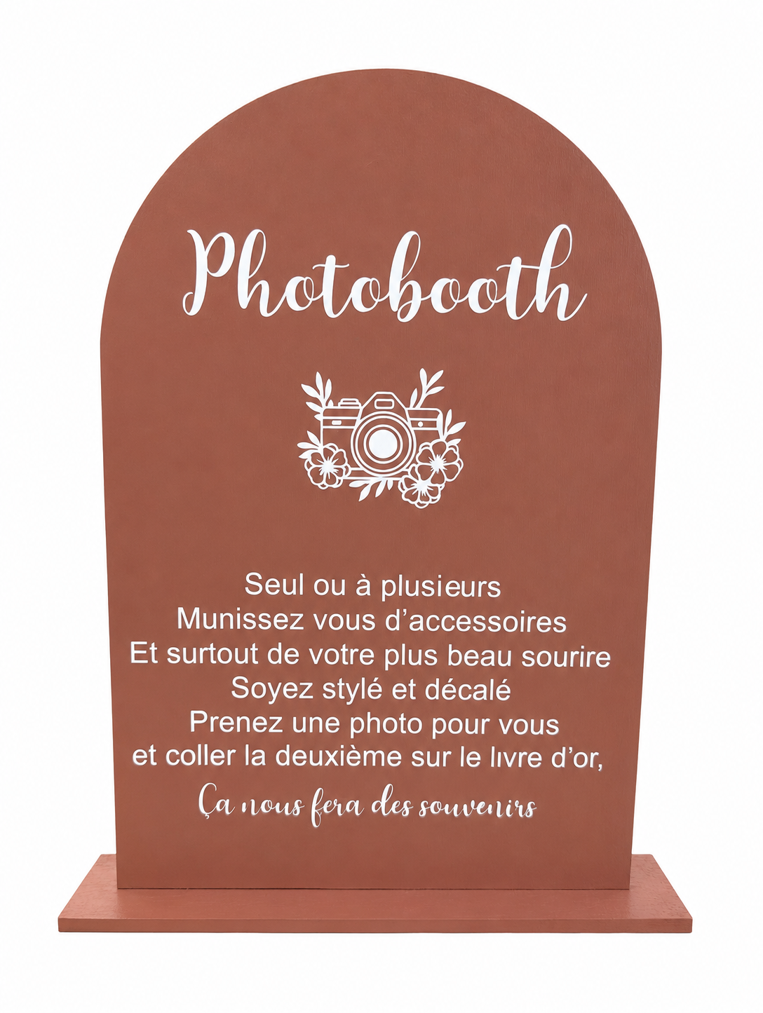 Pancarte arrondie