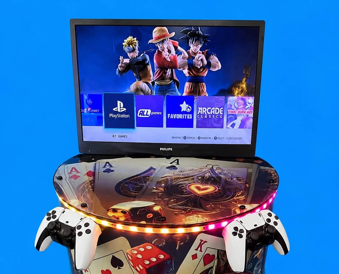 Console jeux vidéo vintage et écran