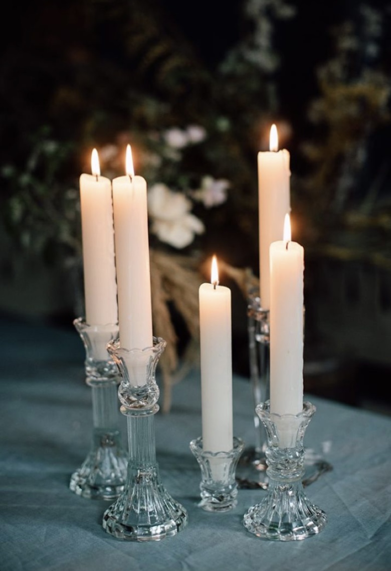 Bougeoir en verre