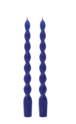 Bougies Flambeau Torsadées Indigo