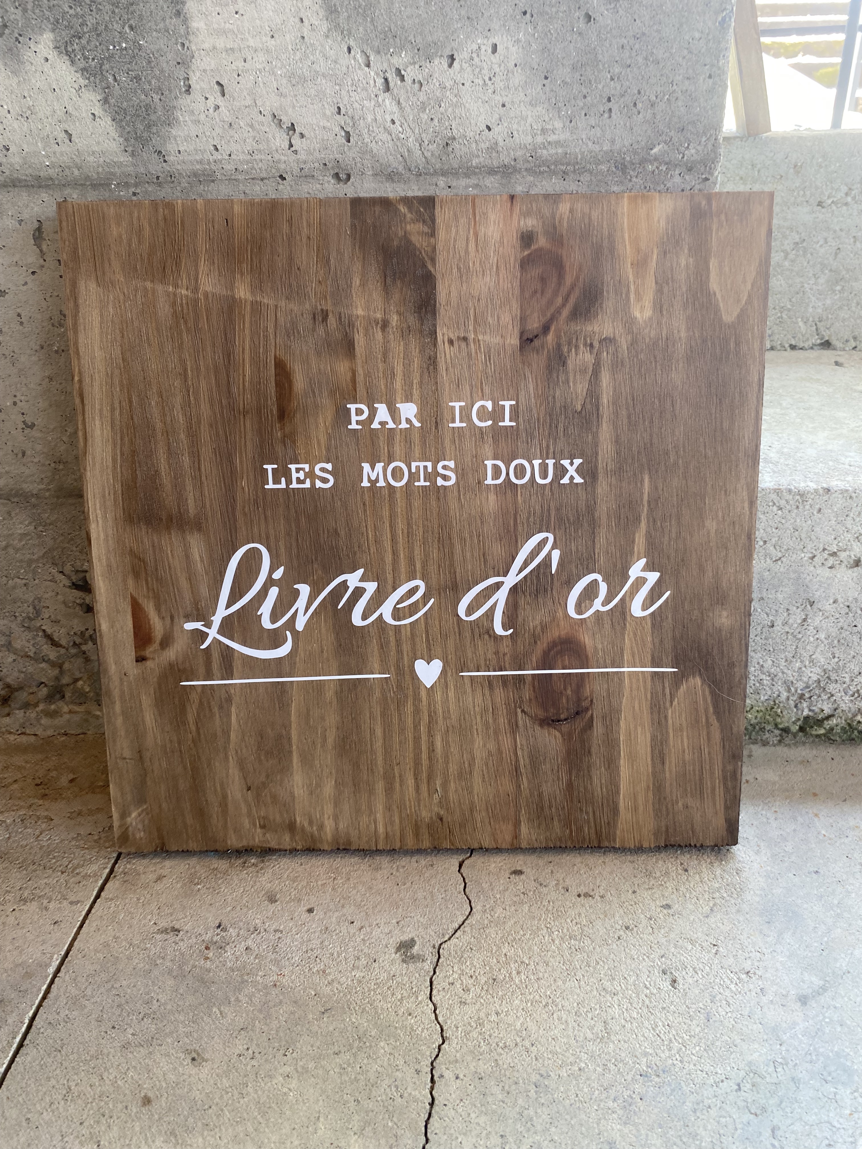 Panneau Livre d'or