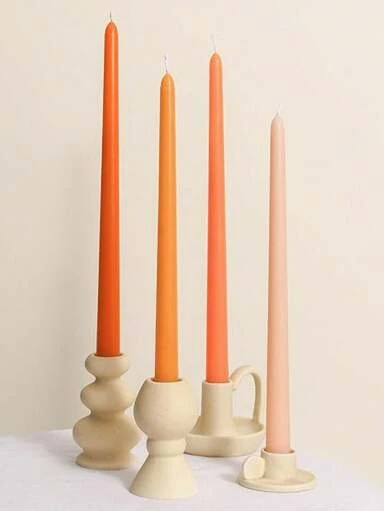 Bougeoir blanc céramique