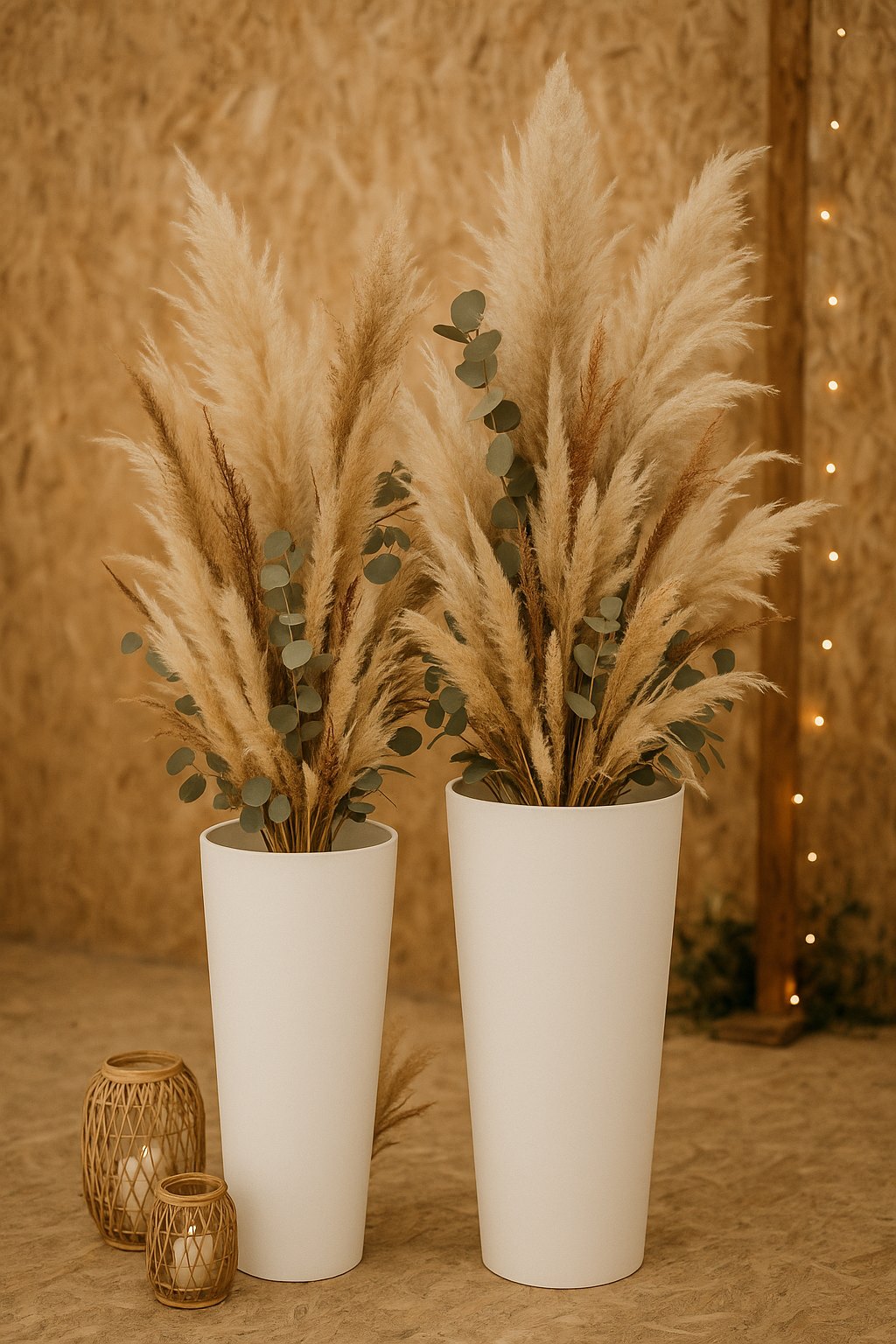 Pot blanc rond 75cm